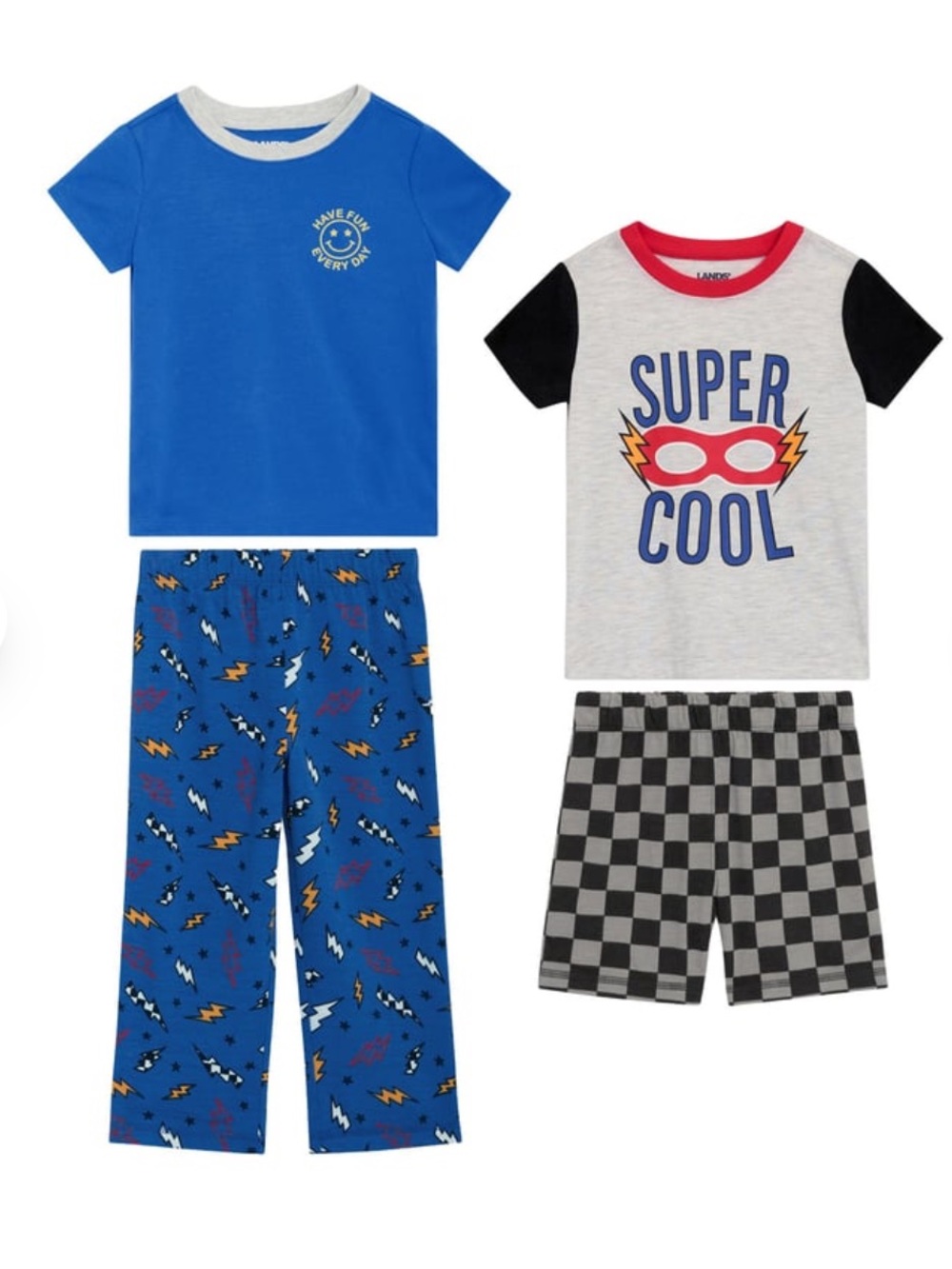 Lands' End Kids' 4-Piece Pajama Set NWT SIZE 5